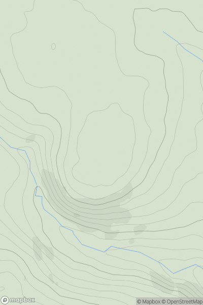 Thumbnail image for Drysgol [Welshpool to Hay-on-Wye] showing contour plot for surrounding peak
